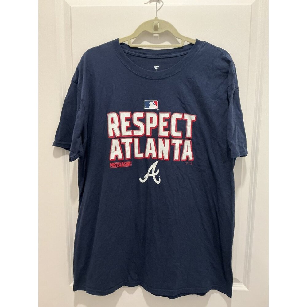 Fanatics Atlanta Braves T-Shirt XL Respect Atlanta 2020 Post Season Blue